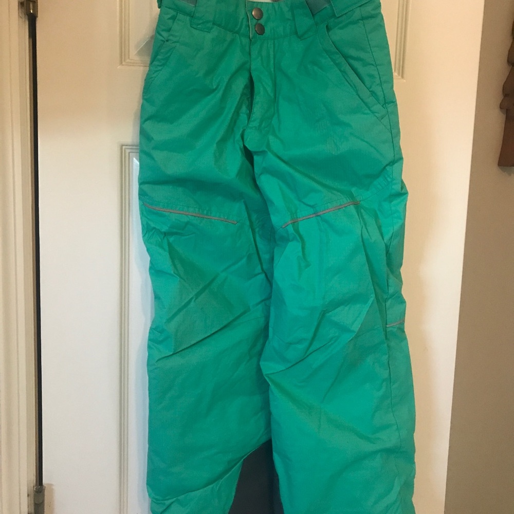 Kids Columbia teal snow pants